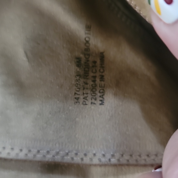 Frye Cognac Leather Ankle Booties Patty heeled belted boots 8 brown - Picture 9 of 11